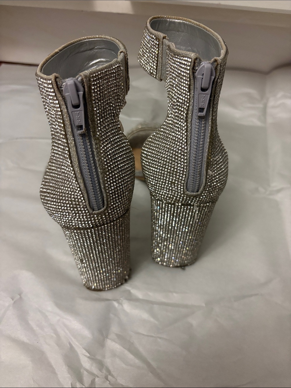 Gianni Bini Ronilynn Bling Jewel Embellished Dress Sandals - Picture 9 of 12
